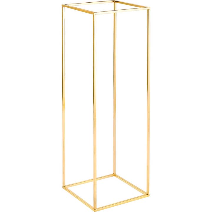 Metal Floral Box Stand 31.5" - Gold for wholesale by Portofino International Trading, USA