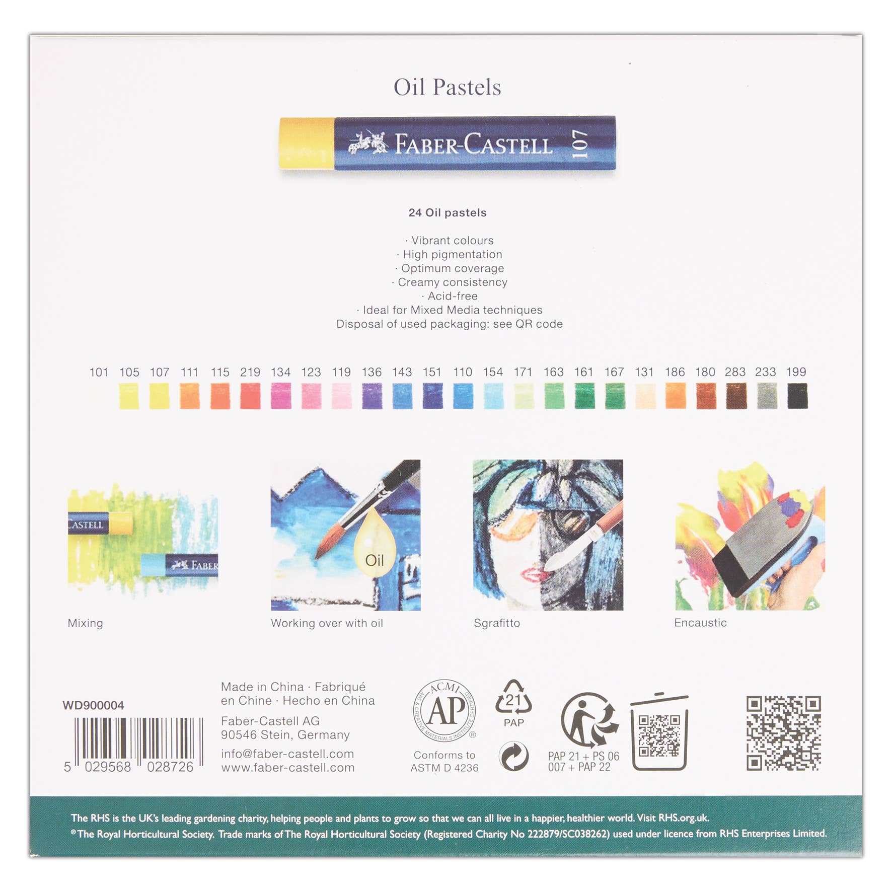 West Design Products UK – wholesale Pastels – Faber-Castell Oil Pastels RHS Special Edition, Set of 241