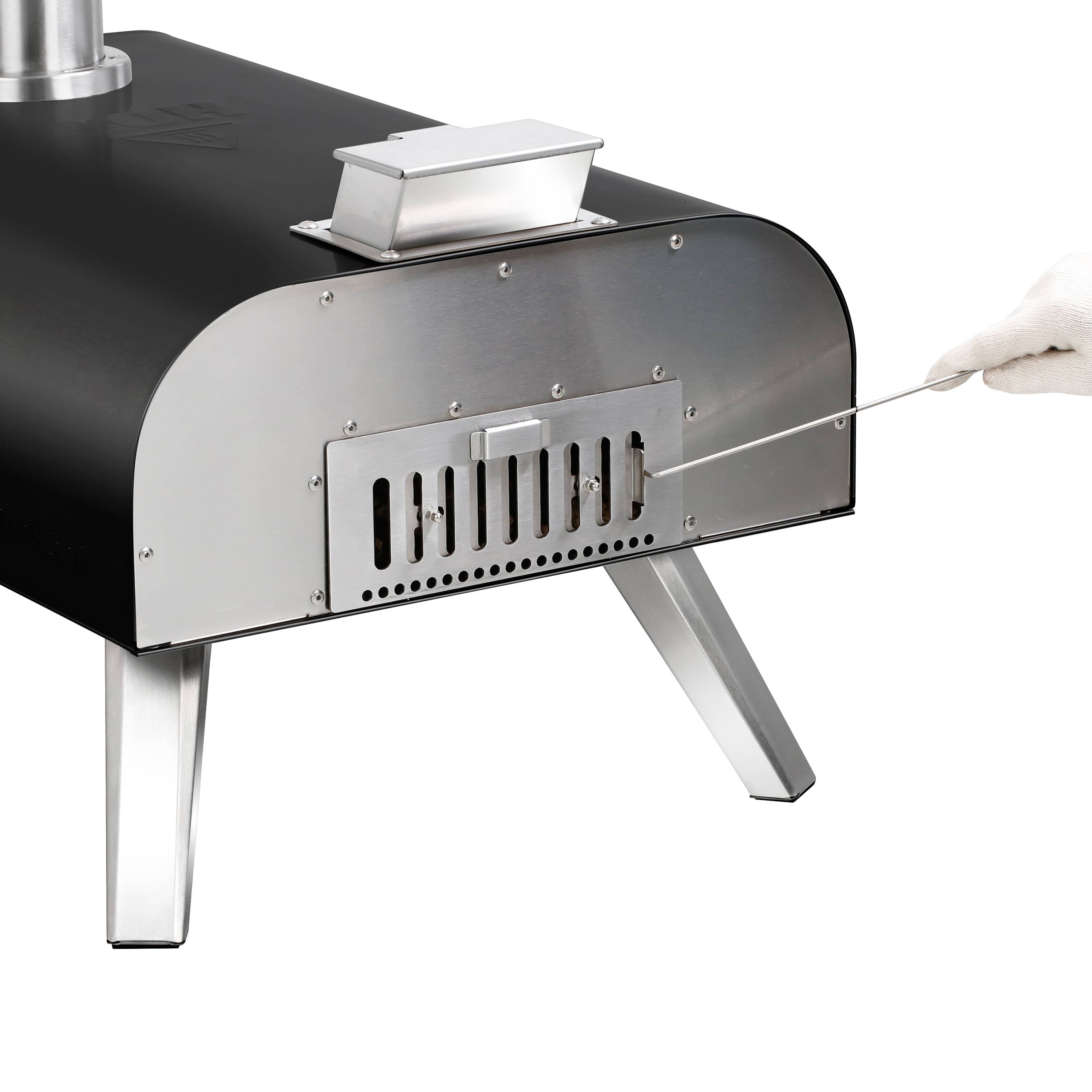 SHINERICH - Wholesale Outdoor Grill Tools - 16'' Pellet Pizza Oven Black13