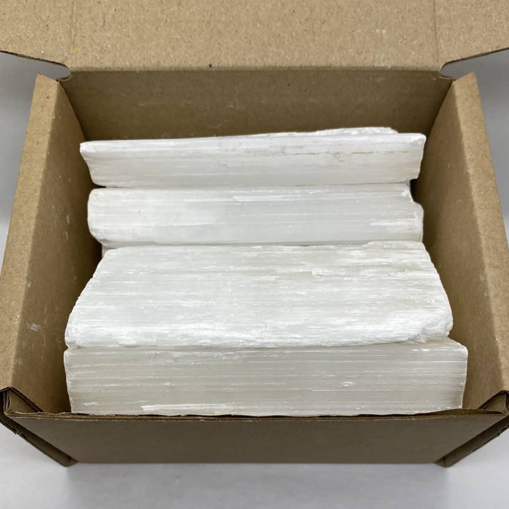 VIE - Wholesale Spiritual Stone/Crystal - Selenite Chunks & Sticks, 1kg Pack7