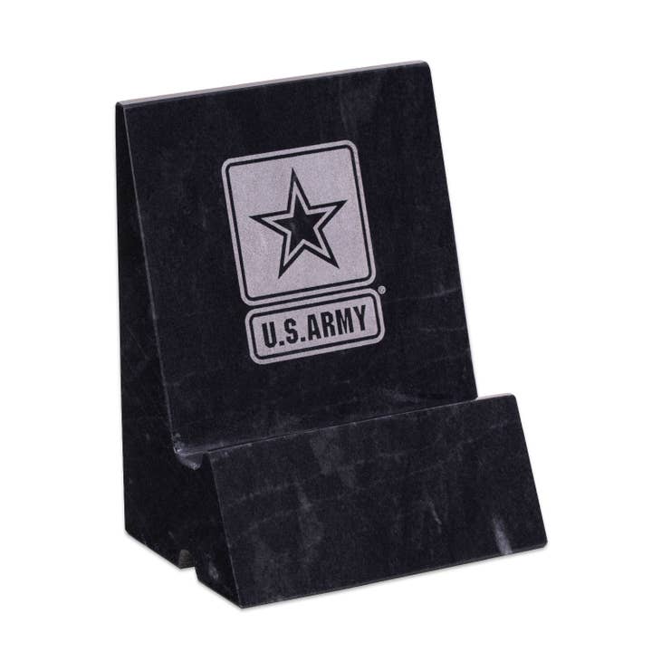 Supporto per telefono in marmo con logo militare per la vendita all'ingrosso da parte di BeyBerk International