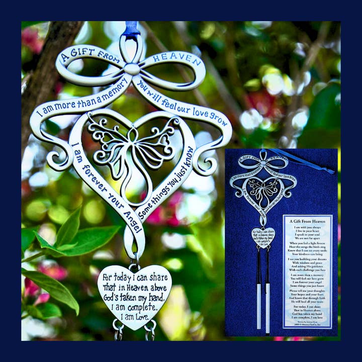 A Gift From Heaven Ornament with Wind Chimes for wholesale by Merry Christmas From Heaven