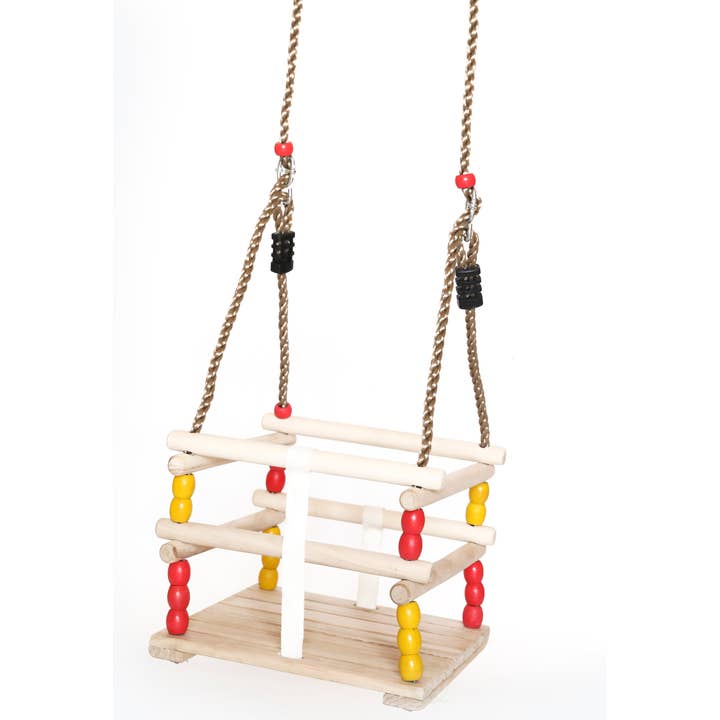 Quickway Imports - Vendita all'ingrosso Altalena - Bambini e neonati - Altalena in legno con corde da appendere per neonati e bambini