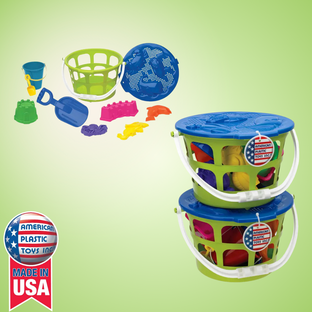 American Plastic Toys - Wholesale Beach/Pool Toy - Kids & Baby - Colossal Beach Pail Set Plastic Toys for Kids1