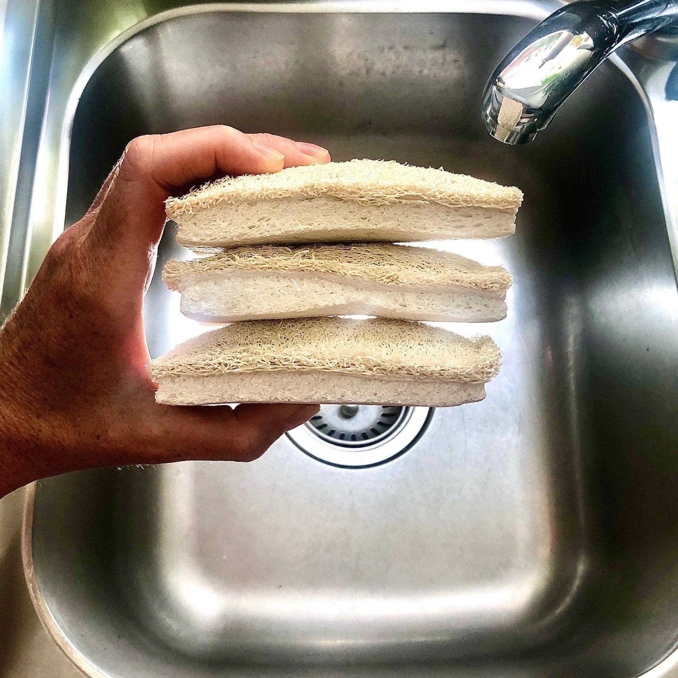 Us and The Earth – wholesale Cleaning sponge – Natural Loofah Cellulose Sponges (Pack of 3) | Eco Cleaning3