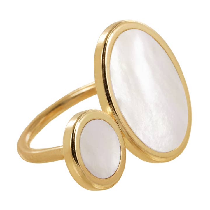 Miroir Double Stone Ring – Made in France – 18K Gold and other Purchase Wholesale miroir vieilli. Free Returns & Net 60 Terms on Faire trending on Faire.