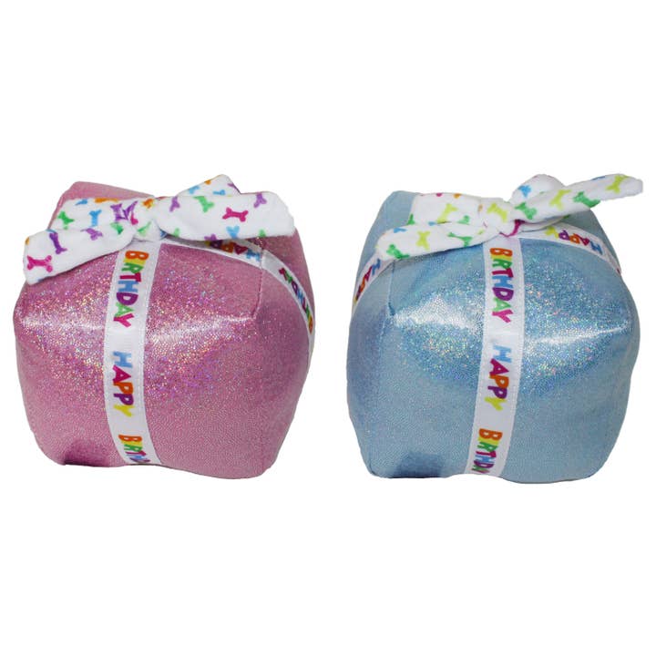 Pet Palette Distribution - Wholesale Pet Plush Toy - Dog - Multipet Birthday Present Plush Dog Toy Asst. Colors 3.5"