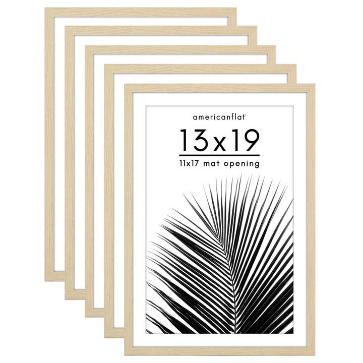 Americanflat - Wholesale Picture Frame - Americanflat 5 Pack Picture Frames With Mat Plexiglass Cover60