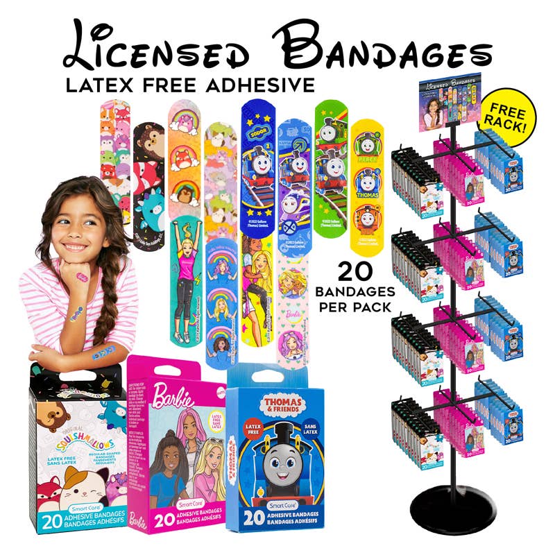 Deluxe Import Trading - Wholesale Pleisters - Kinderen en baby - 144 st 20 Pack Gelicentieerde Pleisters Display0