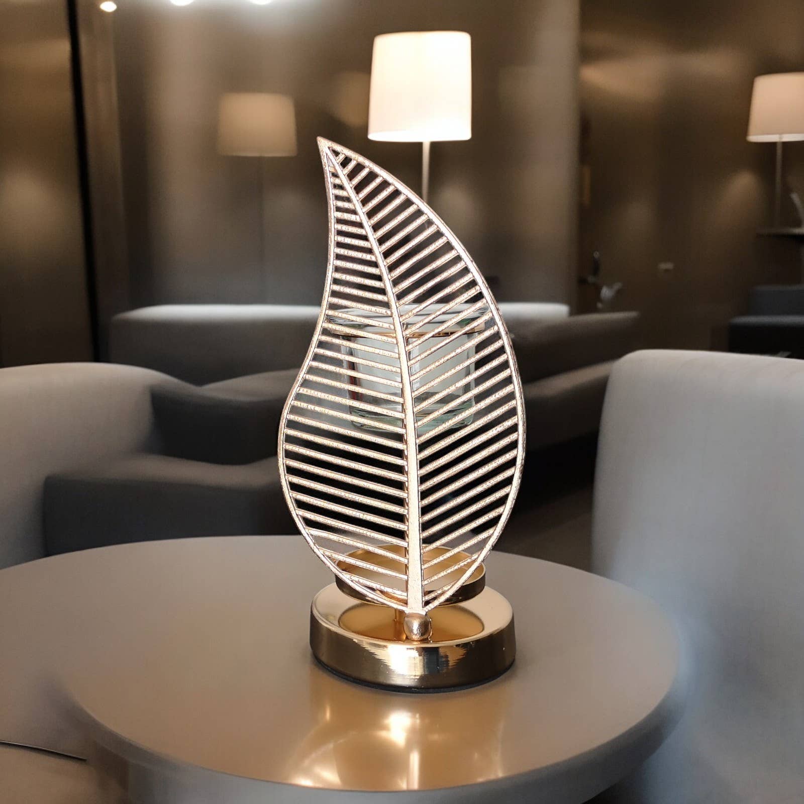 Zen'Arôme - Wholesale Oil Warmer - Oil Burner and Scented Wax Melter Palm Metal and Ceramic7