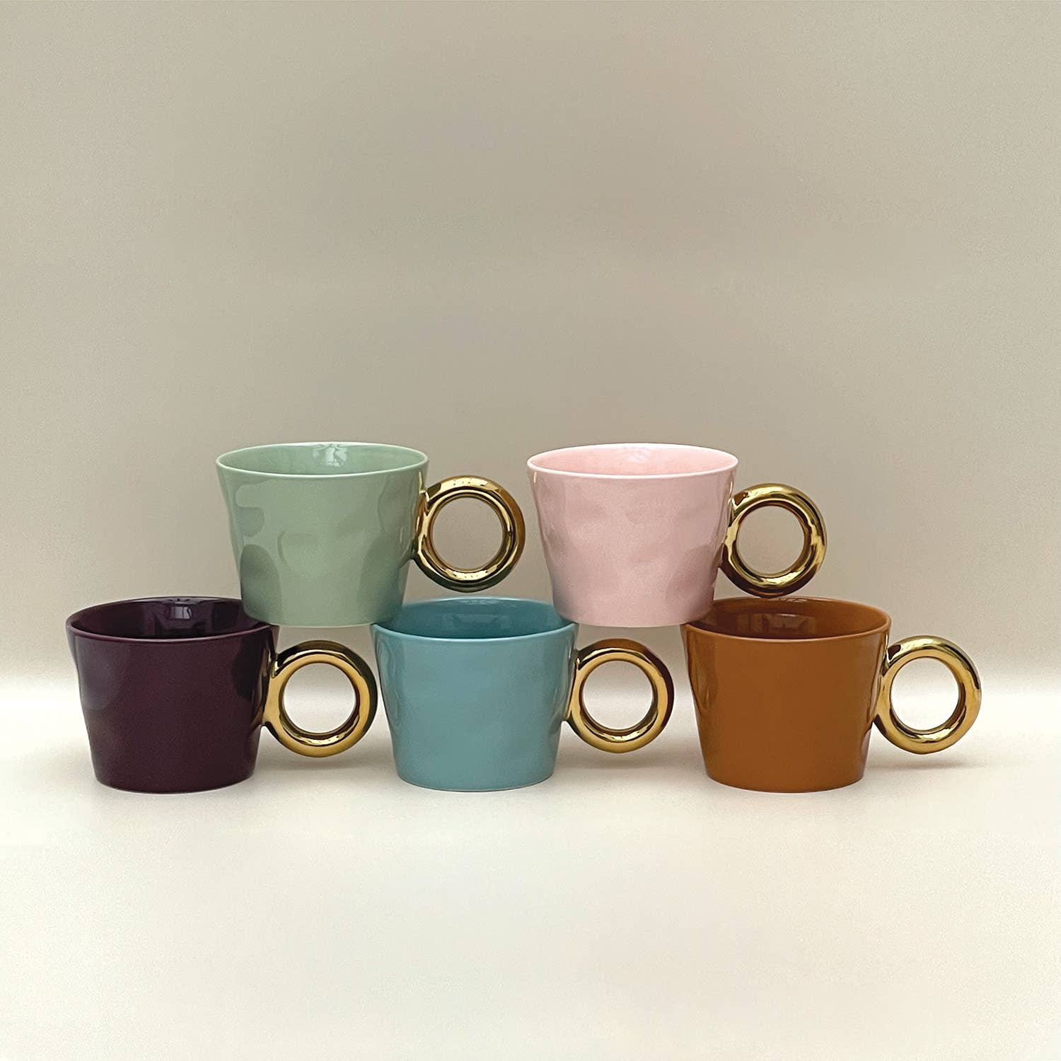 Opjet Paris - Wholesale Koffiemok - Set van 2 mokken ochtendknuffels oker D10,4 H7,8cm5