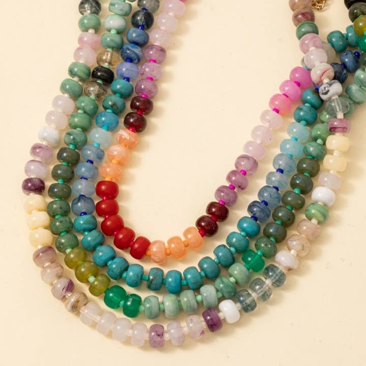 Anarchy Street - Wholesale Pendant/Charm Necklace - Assorted Marble Resin Beaded Necklace3