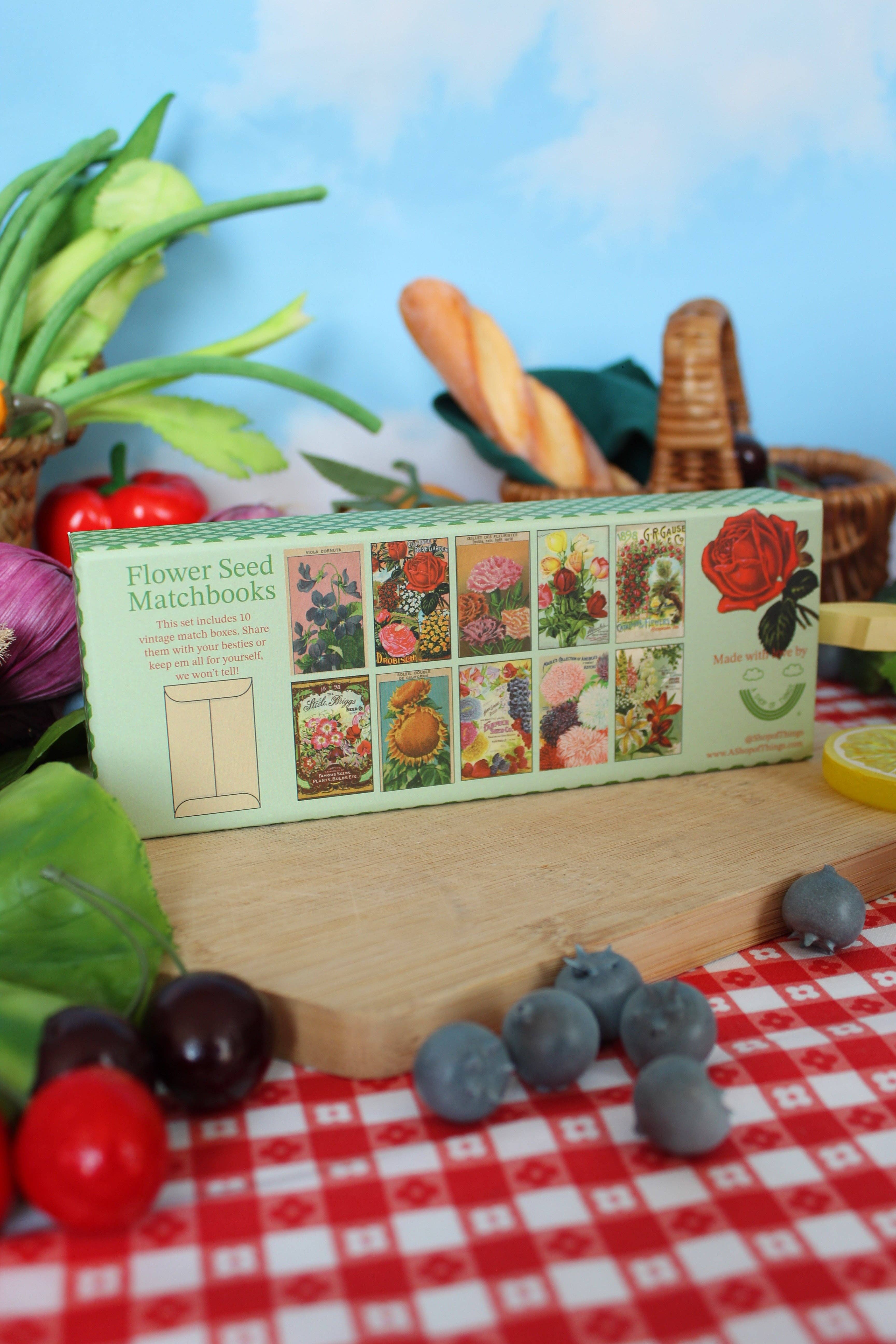 A Shop of Things - Wholesale Matches - Flower Seed Match Set1