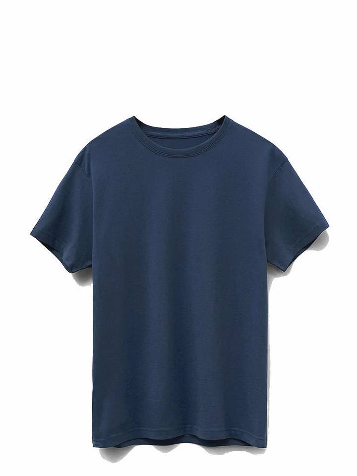 Supima Cotton Tee, Navy 1026 for wholesale by Perruzo