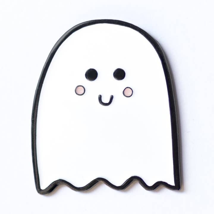 Mini épingle fantôme mignonne pour la vente par Rising Violet Press