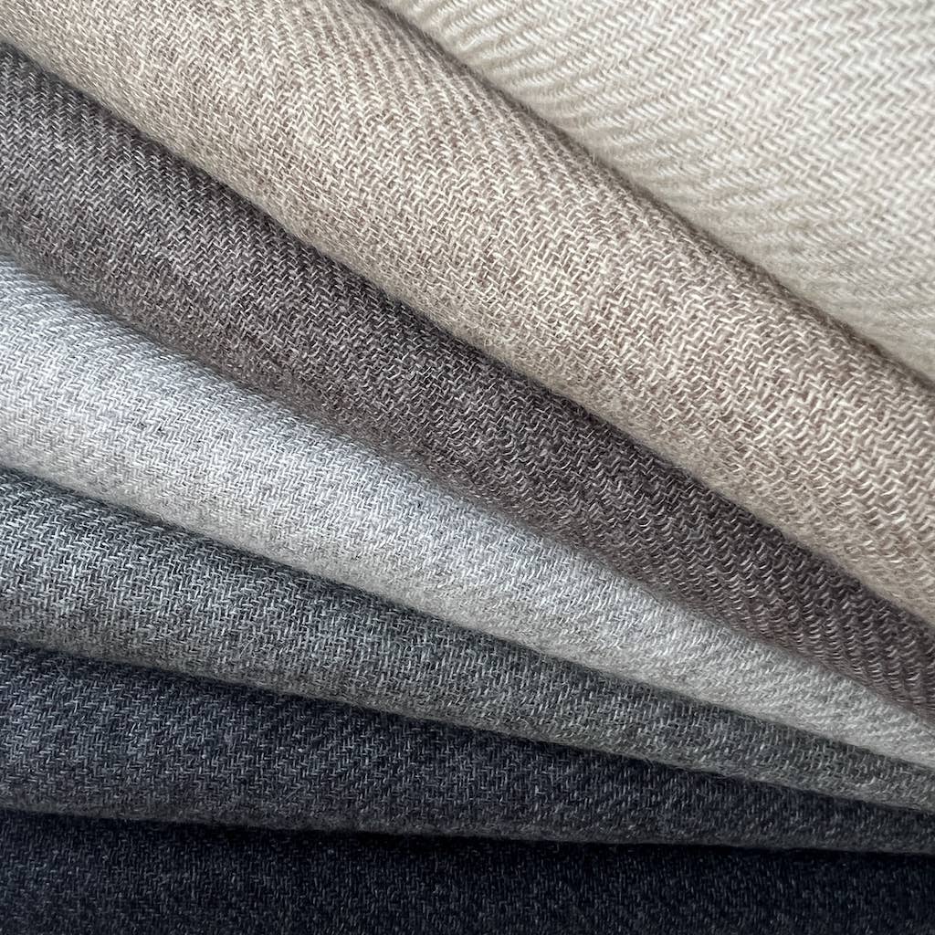 SLATE + SALT - Wholesale Scarf - Unisex - Heathered Gray Handloom Cashmere Scarf5