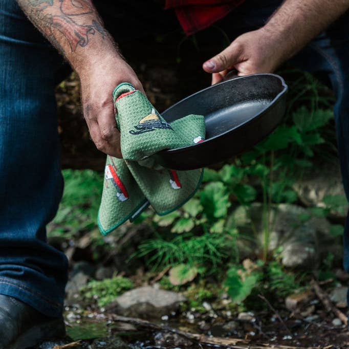 Tea Towel - Vintage Snow Machines for wholesale by Labrador Tea