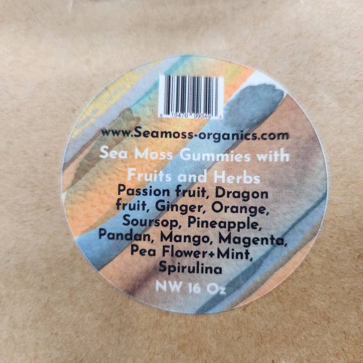 Sea Moss Organics LLC - Wholesale Oral supplement/vitamin - Sea Moss Gummies with Fruits and Herbs~ Family Pack 16 Oz3