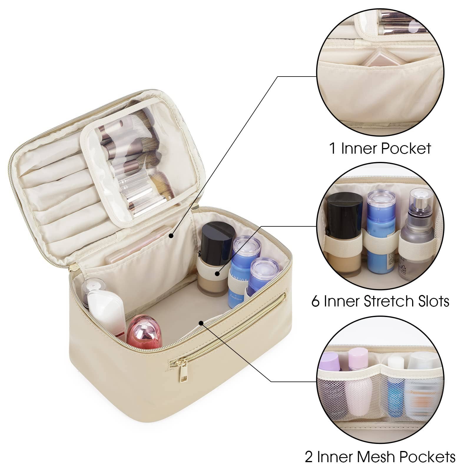 wandf - Wholesale Make-up/cosmetic bag - Vegan Leather Cosmetic Brush Bags Makeup Case 23