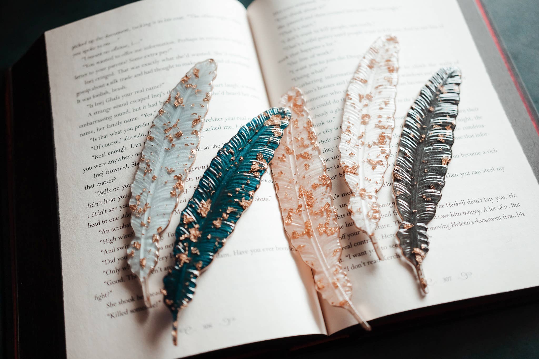 Dège Creative - Vente Marque-page - Marque-page plume en résine5