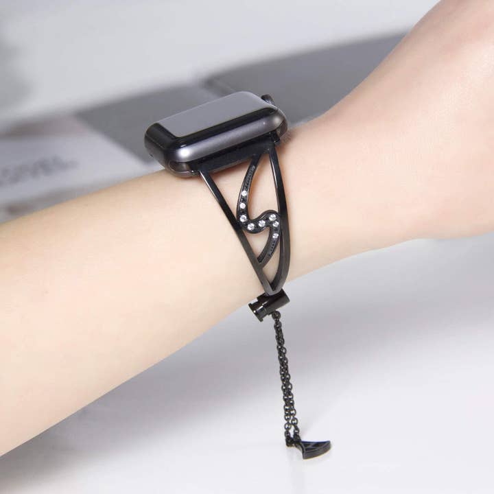 Pantheon Wireless Inc - Wholesale Watch Band/Strap - Women's - Stainless Steel and Crystals Apple Watch Band
