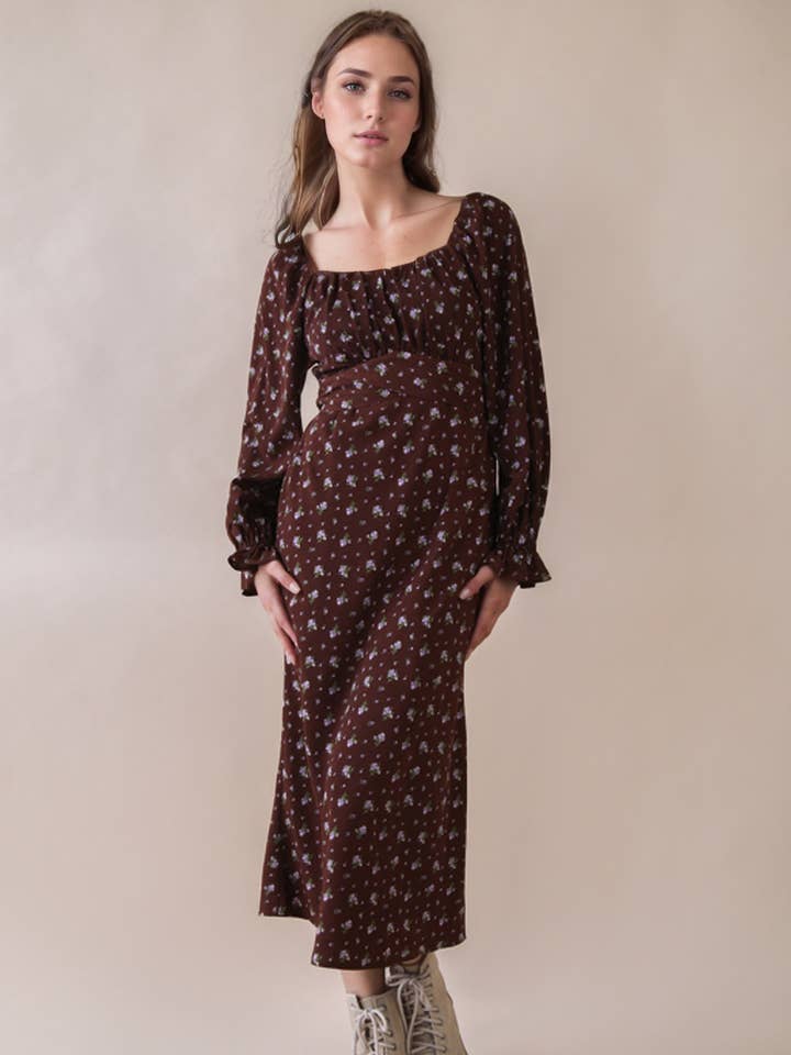 VERY J - Wholesale Dress - Women's - ND31864-Floral Printed Back Tie Mini Dress8
