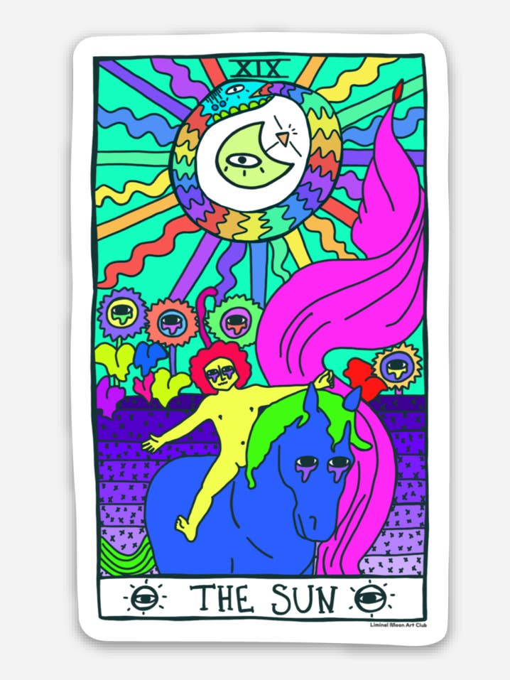 The Sun Tarot Sticker for wholesale by Liminal Moon Art Club
