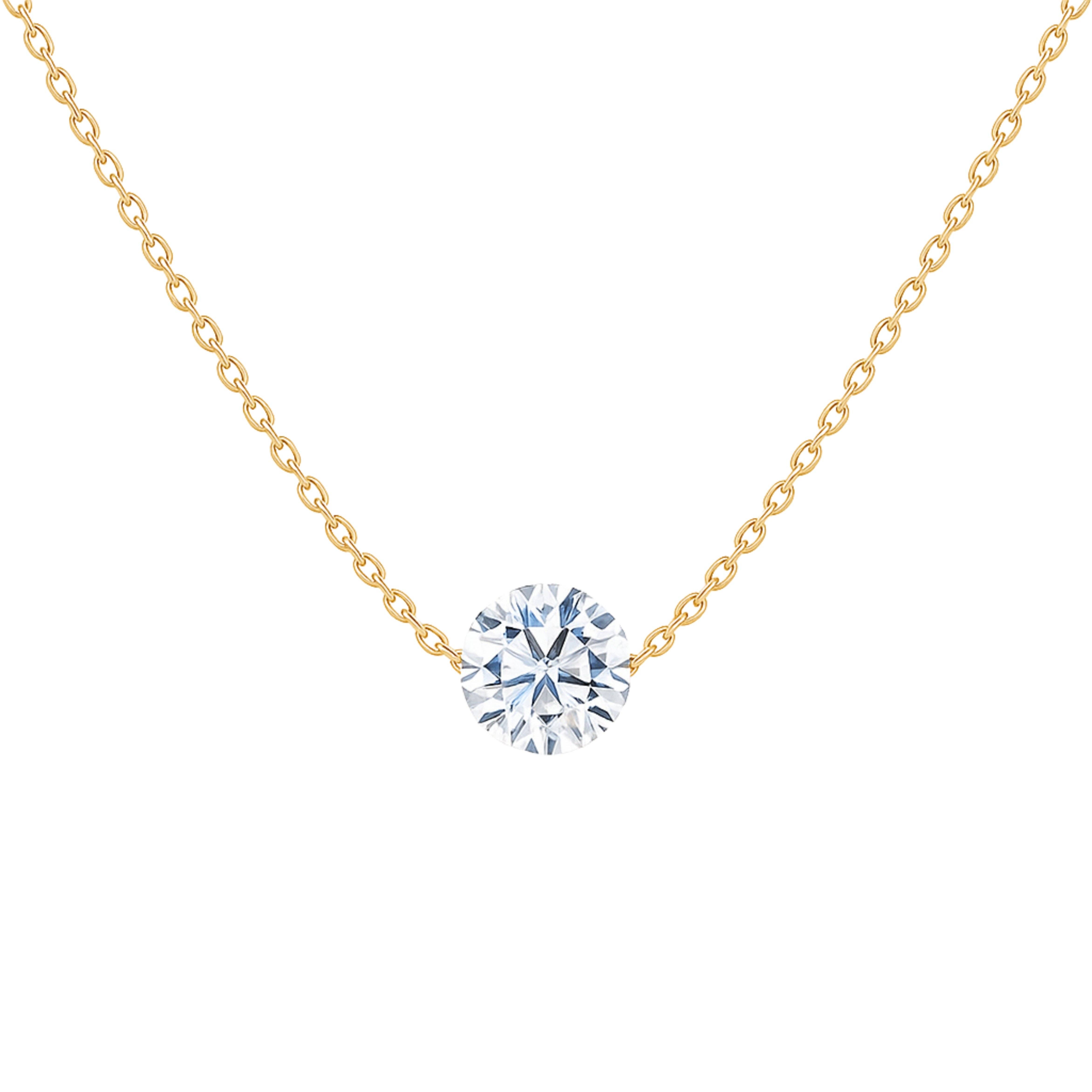 Aubrey Adele - Wholesale Pendant/Charm Necklace - Drilled Single Simulated Diamond0