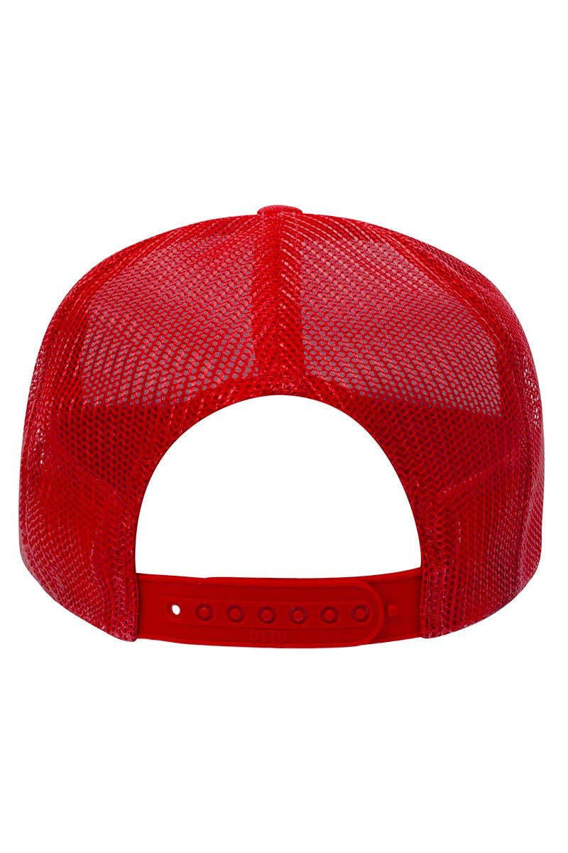 Wholesale Accessory Market - Wholesale Trucker Hat - Unisex - OTTO Red Foam Front High Crown Trucker Hat3