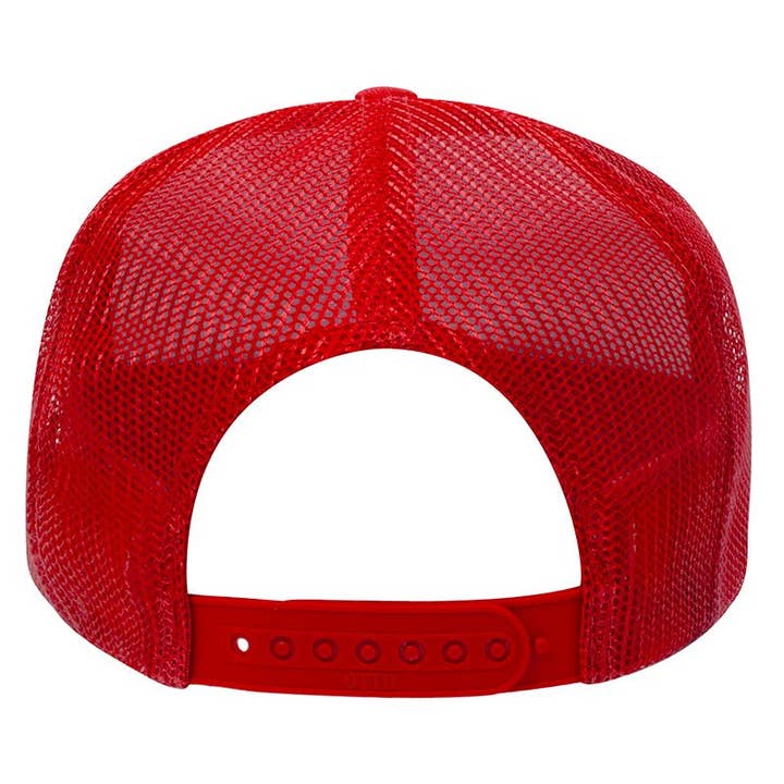 Wholesale Accessory Market - Wholesale Trucker Hat - Unisex - OTTO Red Foam Front High Crown Trucker Hat3