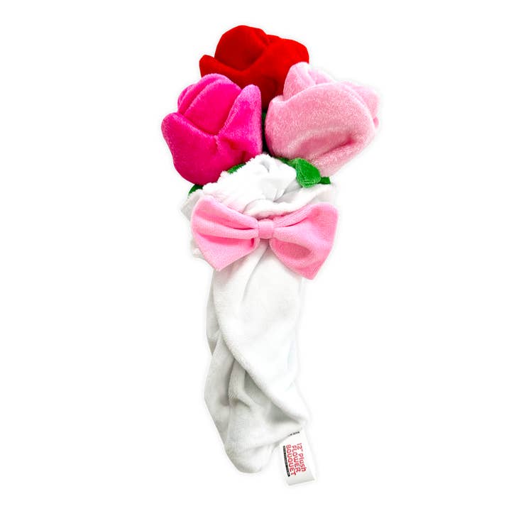 Novelty Brands - Wholesale Retailer Display - Home & Living - Plush Rose Flower Bouquet 12" Assortment - 8/Display1