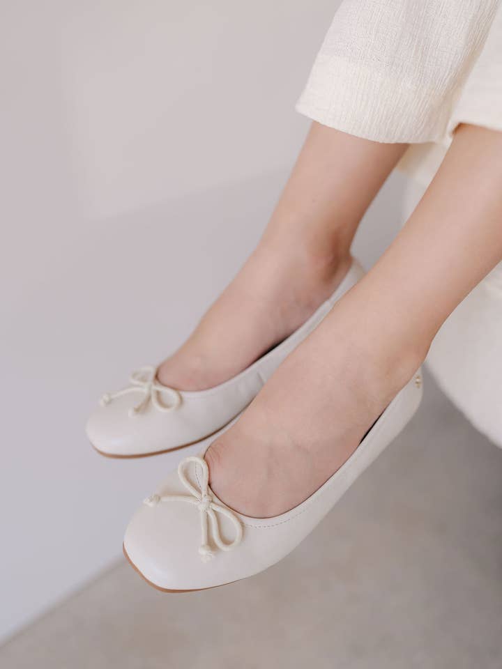 Miss Sadie Ballet Flat in Bone - Kids for wholesale on Faire