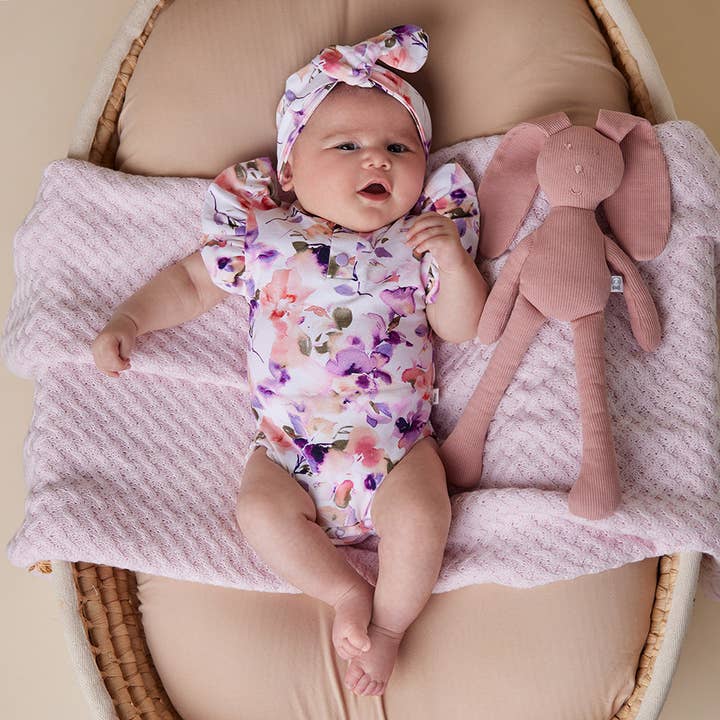 Snuggle Hunny - Wholesale Bodysuit (Non-Footed) - Baby - Blushing Beauty Short Sleeve Organic Bodysuit with Frill6