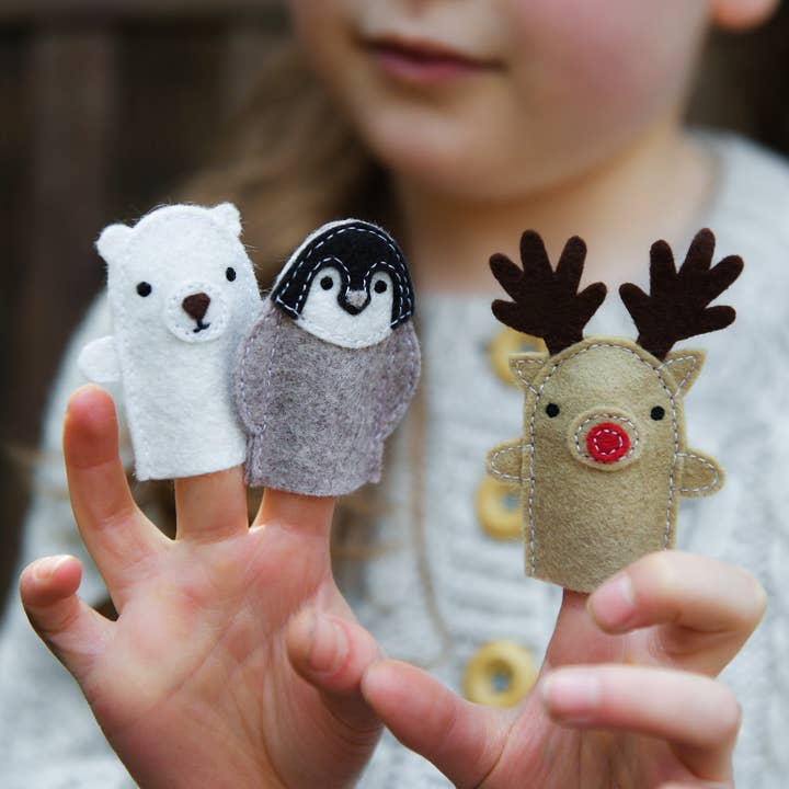 Clara and Macy - Wholesale DIY Craft Kit - Kids - Make Your Own Winter Finger Puppets Craft Kit8