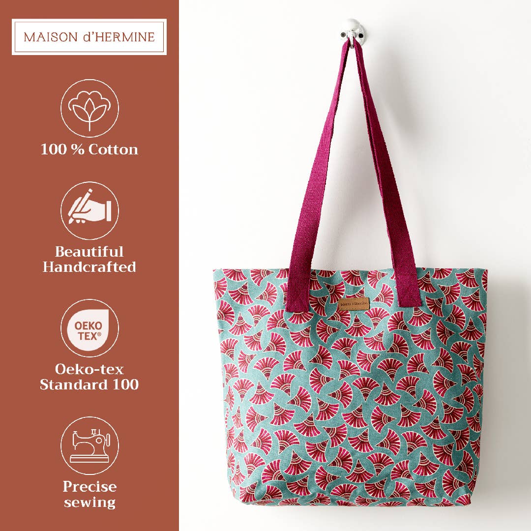 Maison d'Hermine - Design in Every Thread - Wholesale Tote Bag - Unisex - Canvas Tote Bag 100% Cotton Bamako - Malia -  17.7" x 14.5"1