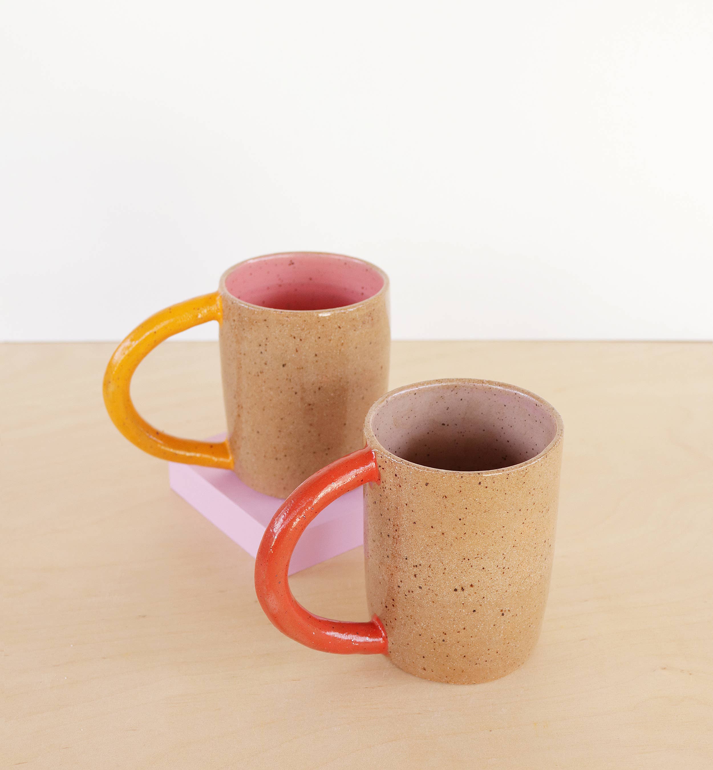 Nightshift Ceramics - Wholesale Coffee Mug - Handmade Ceramic Colorblock Mug - 10 oz3