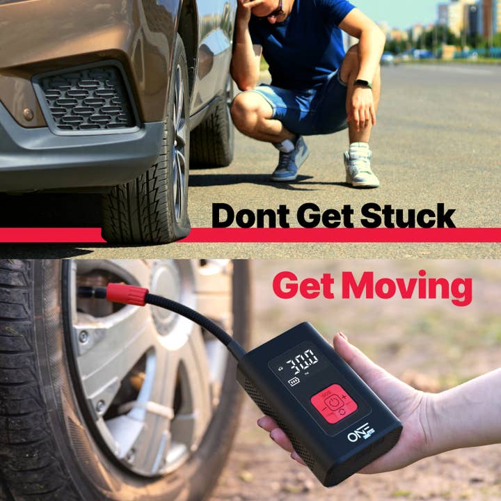 Promounts - Wholesale Portable Charger - ONE Tire Inflator 7.4V, 5200mA Capacity with Portable Power1