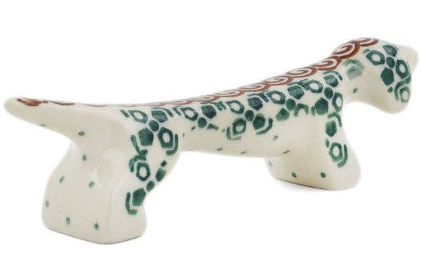 Polmedia Polish Pottery - Wholesale Spoon Rest - Chopstick Rest, Knife Rest 5" Grecian Sea Theme1