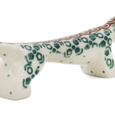 Polmedia Polish Pottery - Wholesale Spoon Rest - Chopstick Rest, Knife Rest 5" Grecian Sea Theme1