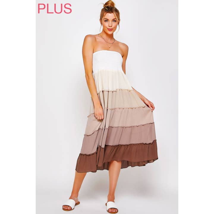 MEERLAAGSE SMOCKING JURK MET CONVERTEERBARE ROK voor wholesale door Sweet Generis