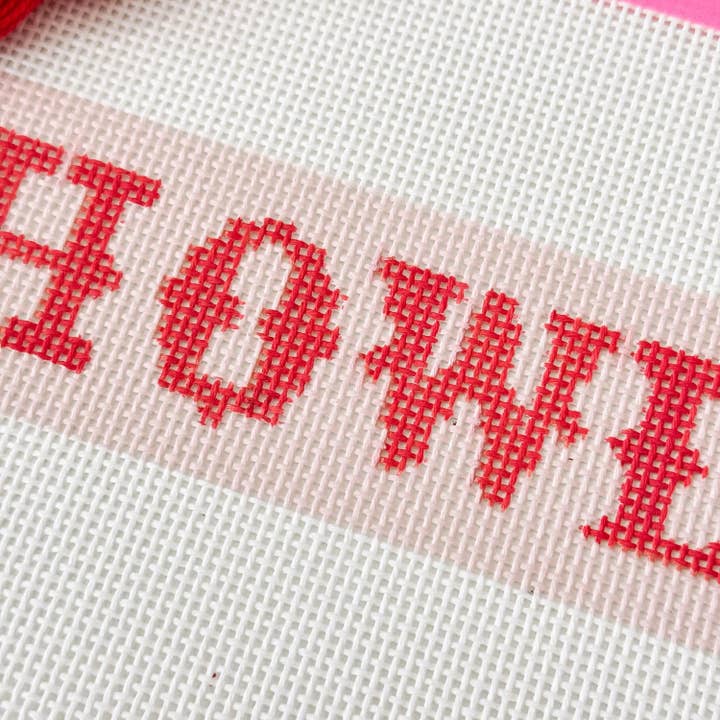 Cotswold Co Designs - Vente Accessoire de broderie/point de croix - Bonjour Signet 2”x7 13 Mailles Toile de Tapisserie Peinte à la Main, Toile de Tapisserie Esthétique Moderne, Toile de Tapisserie Bonjour4