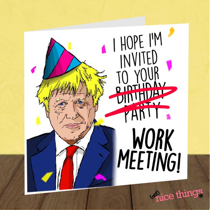 NotNiceThings - Venta al por mayor Tarjetas de cumpleaños - Boris Work Meeting | Tarjeta de cumpleaños divertida1