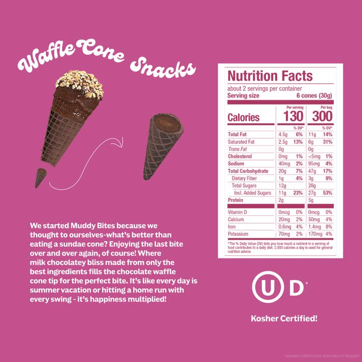 Muddy Bites - Wholesale Cookie - Double Fudge Waffle Cone Snacks2