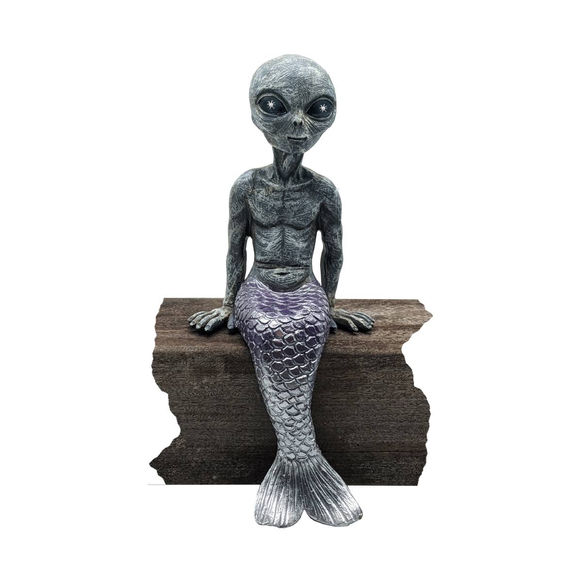 John Bernard & Company - Wholesale Decorative Figurine - Mermalien Dude 10 inch Tall Merman Alien Statue Shelf Sitter0