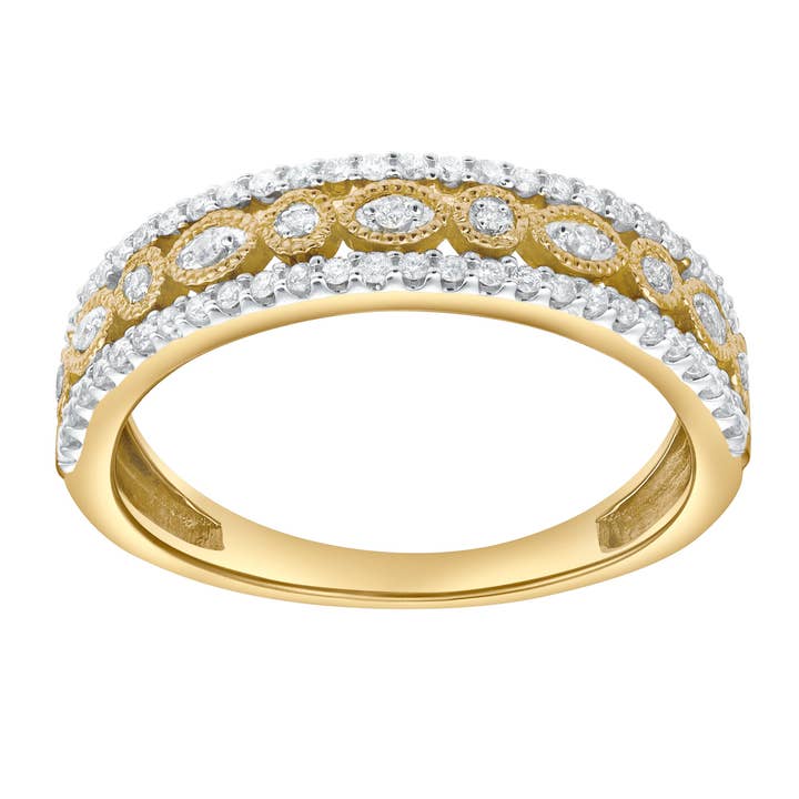 Golden Mirage 14K Yellow Gold Diamond Band – 0.25 Ct for wholesale by LuvMyJewelry (LMJ)
