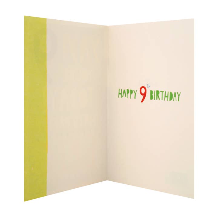 Hallmark – wholesale Birthday card – 9th Birthday Card - Contemporary Text Based Design1