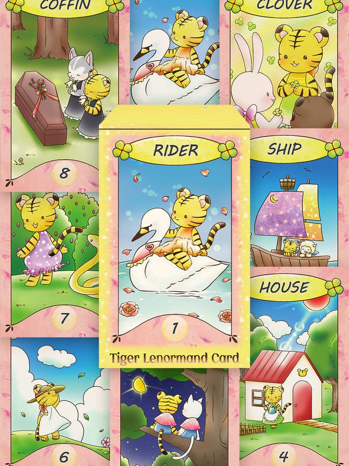 Tiger Lenormand card for wholesale by Luna factory