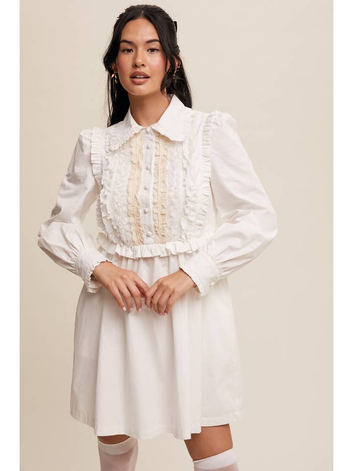 Listicle - Wholesale Dress – Women's - Floral Ruffle Mini Dress2