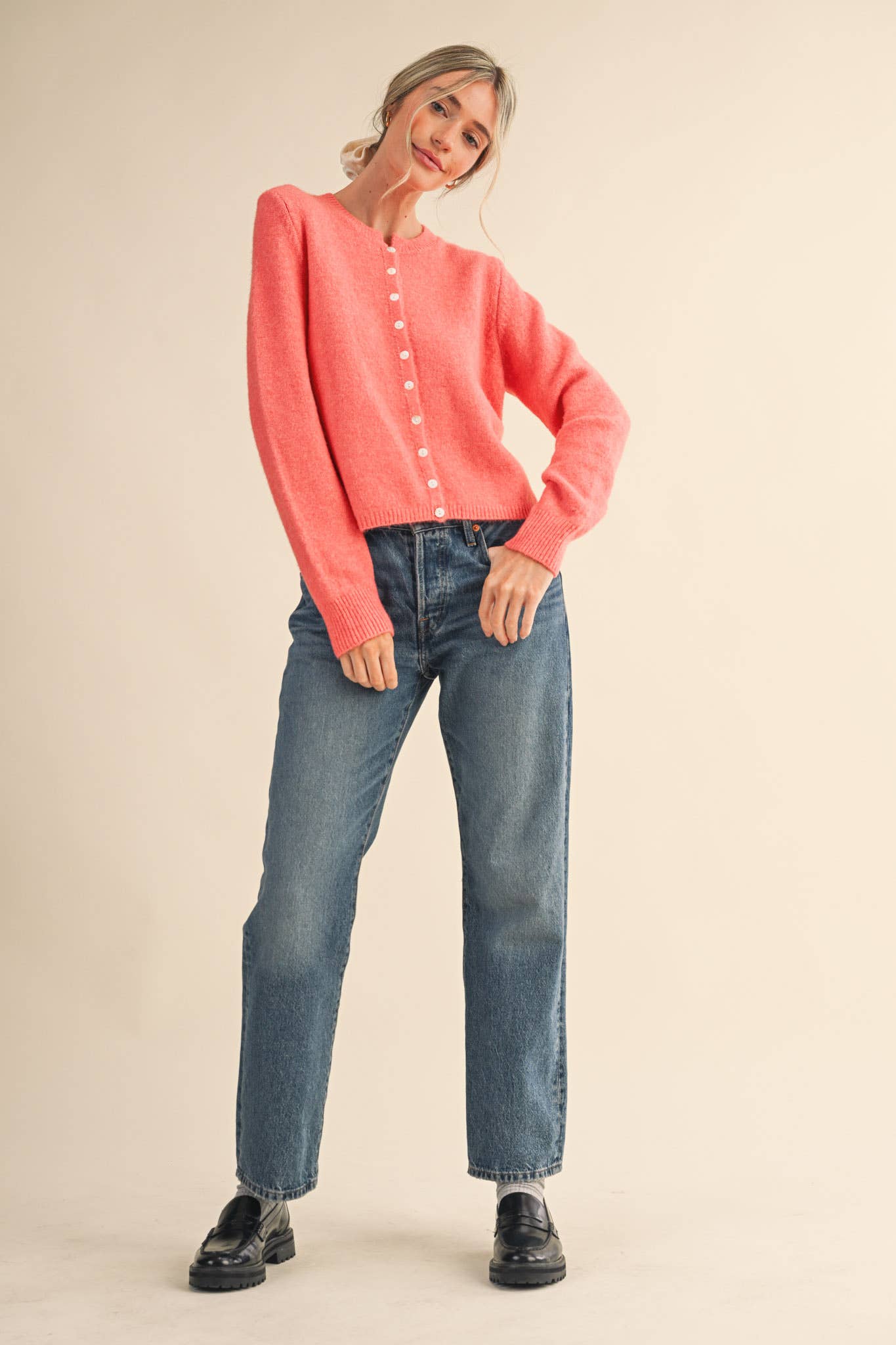 &MERCI - Wholesale Cardigan - Women's - MARLED KNIT SWEATER CARDIGAN MSW1124837