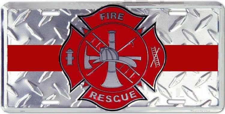 Signs 4 Fun - Wholesale Sign - Firefighter Emblem Dia - License Plate0